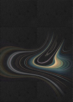 Patterned Black Novelty Rug, pat256