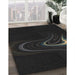 Machine Washable Transitional Black Rug in a Family Room, wshpat256