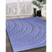 Machine Washable Transitional Jeans Blue Rug in a Family Room, wshpat257blu