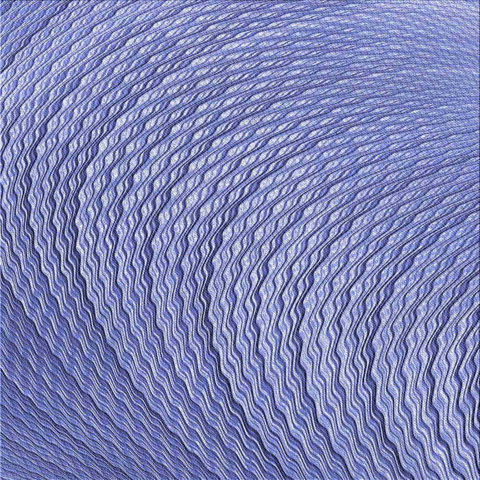 Round Patterned Jeans Blue Rug, pat257blu