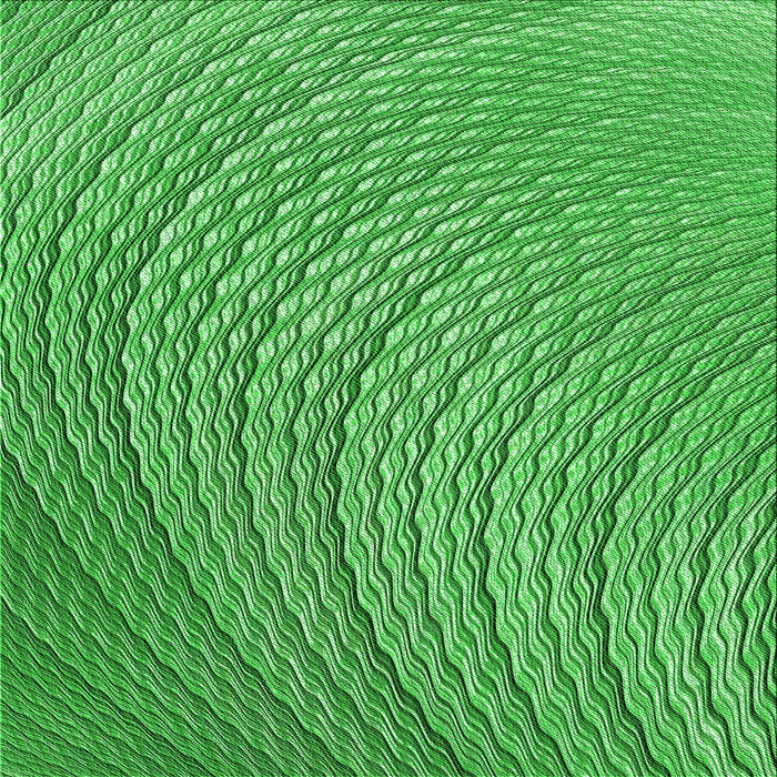 Round Machine Washable Transitional Green Rug, wshpat257grn