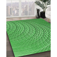 Patterned Green Rug, pat257grn