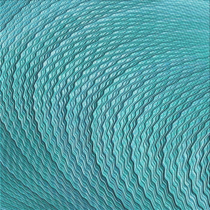 Round Patterned Dark Cyan Green Rug, pat257lblu