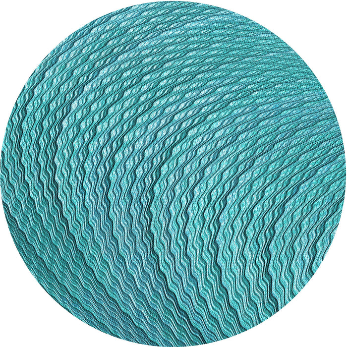 Square Patterned Dark Cyan Green Rug, pat257lblu