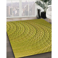 Patterned Oak Brown Rug, pat257yw