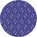 Square Machine Washable Transitional Cobalt Blue Rug in a Living Room, wshpat2570blu