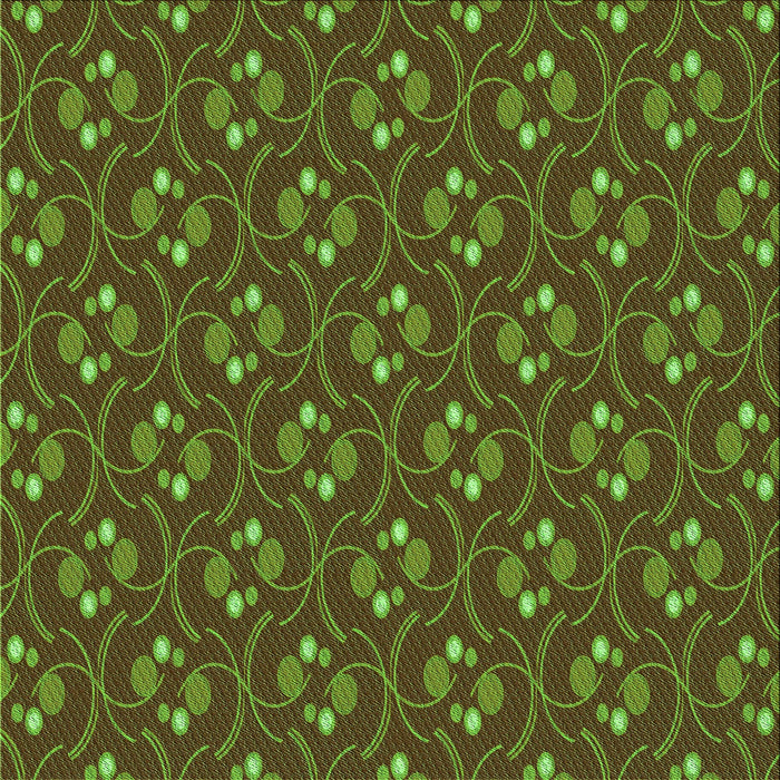 Round Patterned Bakers Brown Rug, pat2570grn