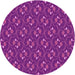 Square Machine Washable Transitional Dark Magenta Purple Rug in a Living Room, wshpat2570pur