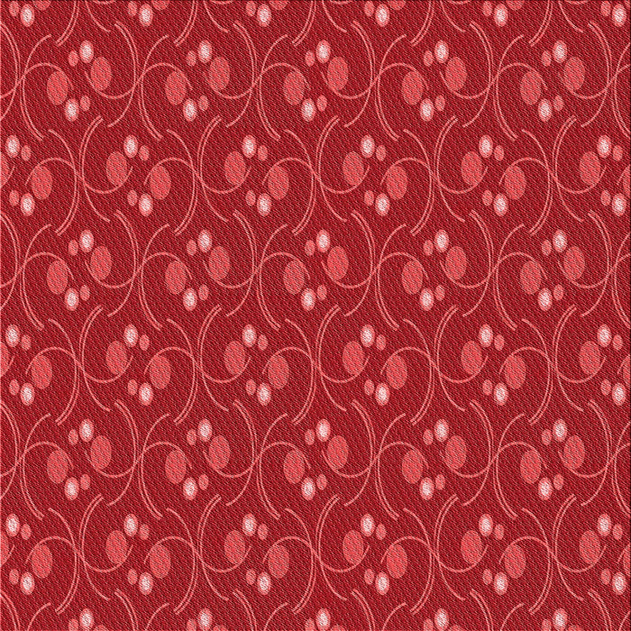 Round Patterned Red Rug, pat2570rd