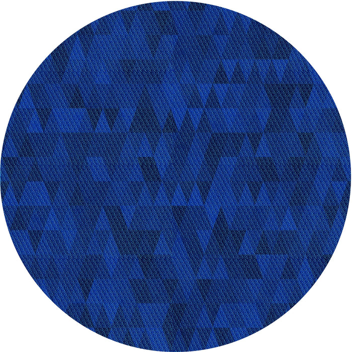 Square Patterned Cobalt Blue Rug, pat2571lblu