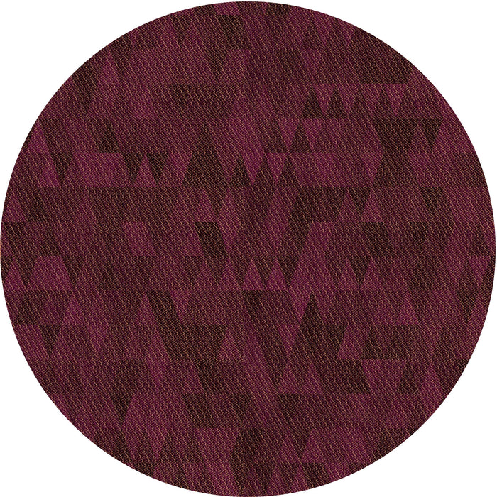 Square Patterned Brown Red Rug, pat2571org