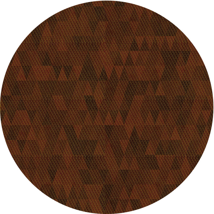 Square Patterned Dark Bronze Brown Rug, pat2571yw