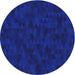 Sideview of Patterned Earth Blue Modern Rug, pat2571