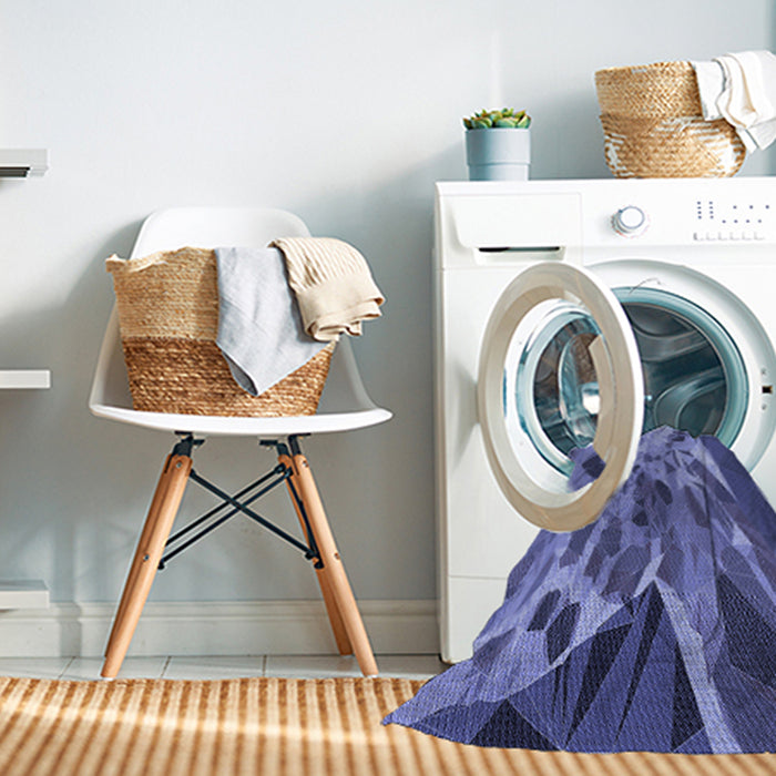 Machine Washable Transitional Sky Blue Rug in a Washing Machine, wshpat2572blu