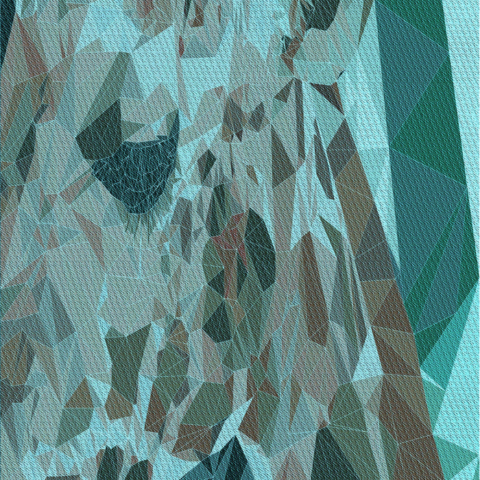 Machine Washable Transitional Deep-Sea Green Rug, wshpat2572lblu