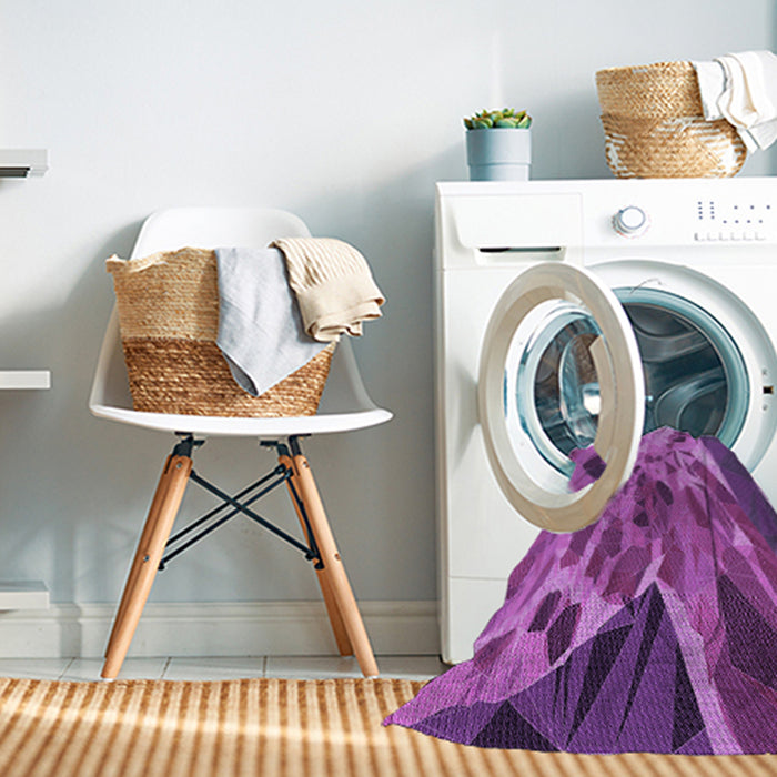 Machine Washable Transitional Medium Violet Red Pink Rug in a Washing Machine, wshpat2572pur