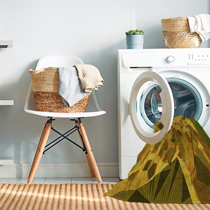 Machine Washable Transitional Saddle Brown Rug in a Washing Machine, wshpat2572yw