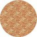 Square Patterned Orange Rug, pat2573brn