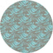 Square Patterned Tiffany Blue Rug, pat2573lblu