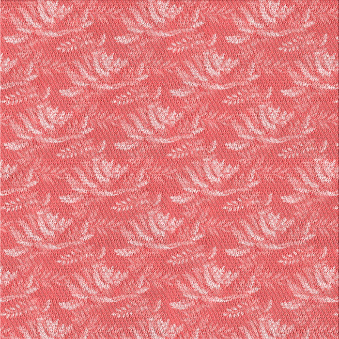 Round Patterned Fire Red Rug, pat2573rd