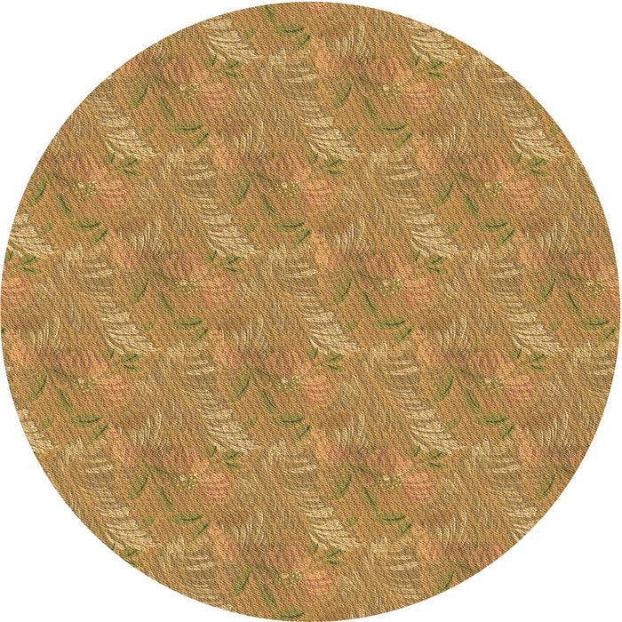 Square Patterned Yellow Rug, pat2574brn