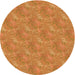 Square Machine Washable Transitional Orange Red Orange Rug in a Living Room, wshpat2574org