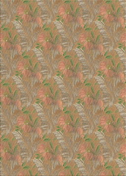 Machine Washable Transitional Saddle Brown Rug, wshpat2574