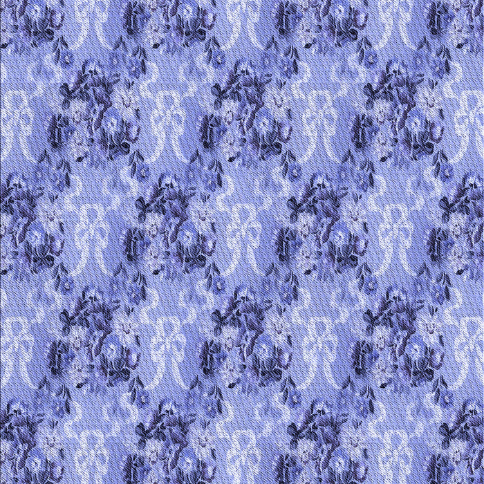 Machine Washable Transitional Jeans Blue Rug, wshpat2575blu