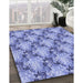 Patterned Jeans Blue Rug in Family Room, pat2575blu