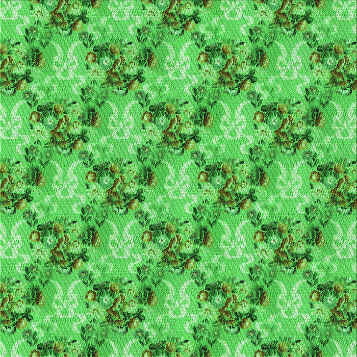 Round Patterned Neon Green Rug, pat2575grn