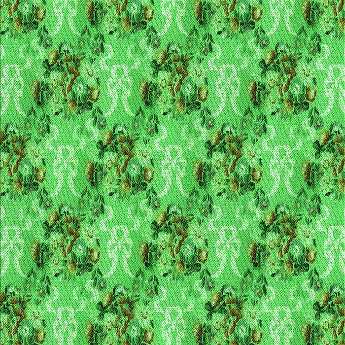 Patterned Neon Green Rug, pat2575grn