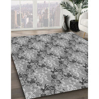 Patterned Cloud Gray Rug, pat2575gry