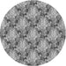 Square Patterned Cloud Gray Rug, pat2575gry