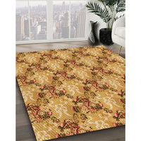 Patterned Orange Rug, pat2575org