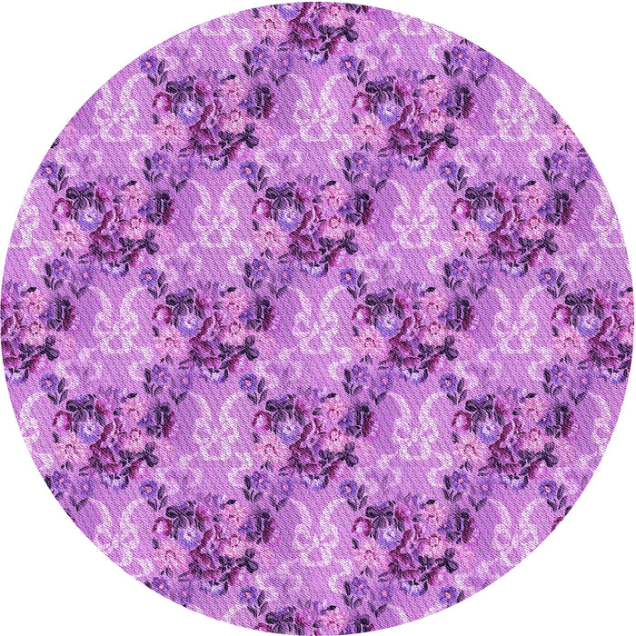 Square Patterned Violet Purple Rug, pat2575pur