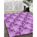 Machine Washable Transitional Violet Purple Rug in a Family Room, wshpat2575pur