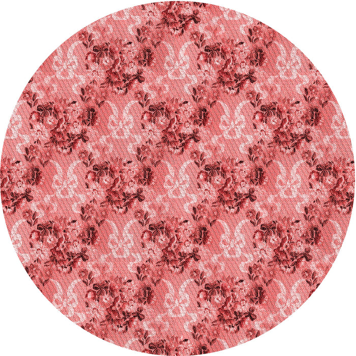 Square Patterned Light Coral Pink Rug, pat2575rd