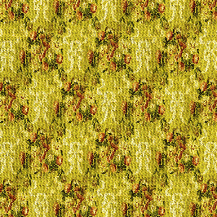 Machine Washable Transitional Yellow Rug, wshpat2575yw