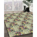 Patterned Brown Novelty Rug in Family Room, pat2575