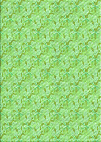 Machine Washable Transitional Green Rug, wshpat2576grn
