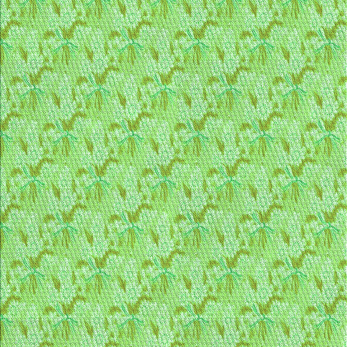 Machine Washable Transitional Green Rug, wshpat2576grn