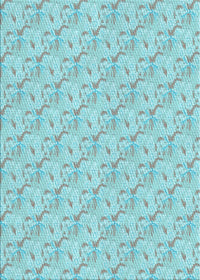 Machine Washable Transitional Blue Rug, wshpat2576lblu