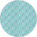 Square Patterned Blue Rug, pat2576lblu