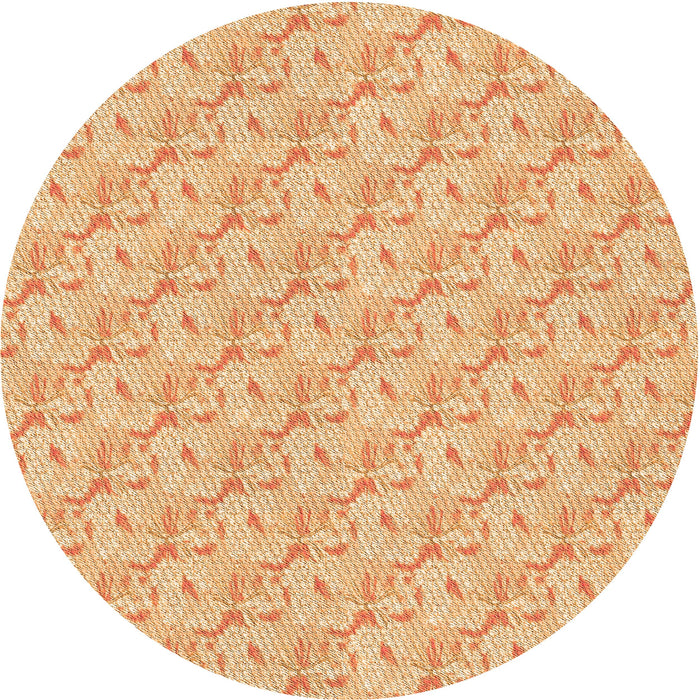 Square Patterned Orange Rug, pat2576org