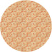 Square Patterned Orange Rug, pat2576org