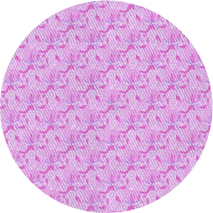 Square Patterned Blossom Pink Rug, pat2576pur