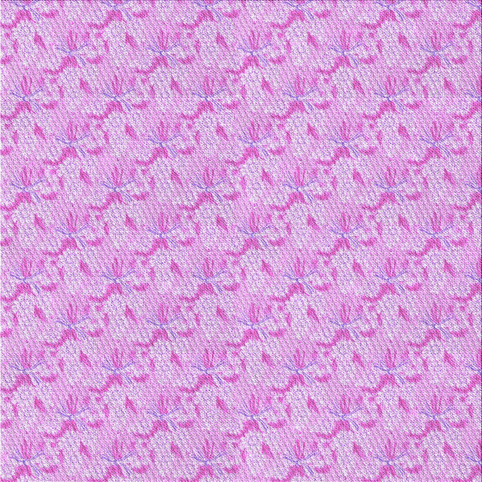 Round Patterned Blossom Pink Rug, pat2576pur