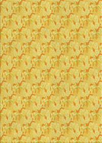 Machine Washable Transitional Bold Yellow Rug, wshpat2576yw