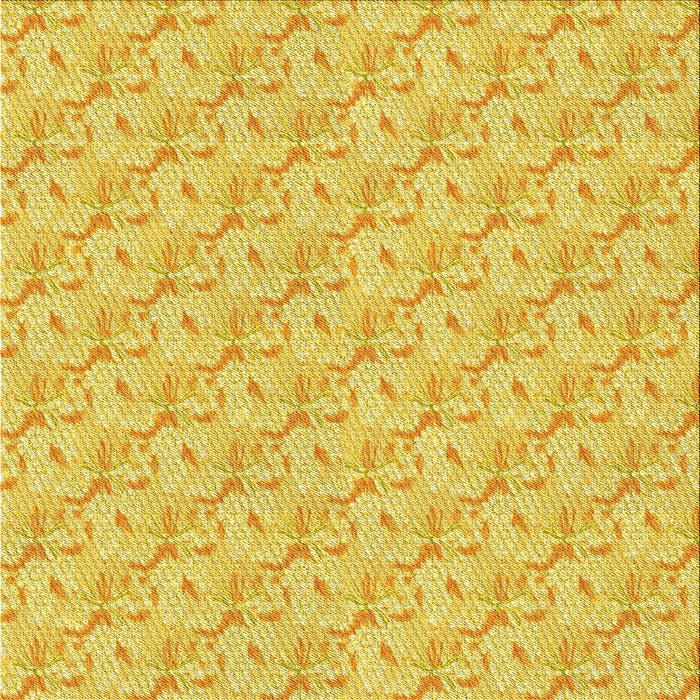 Round Patterned Bold Yellow Rug, pat2576yw
