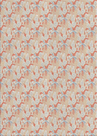 Machine Washable Transitional Orange Salmon Pink Rug, wshpat2576